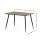 Artiss Caleb 4-Seater Dining Table - 120CM Rectangular Wood Grain Top, Industrial-Style Steel Legs, Easy Assembly