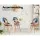 Artiss Set of 2 Retro Eiffel DSW Dining Chairs - Fabric Upholstery, Beech Wood Legs, 46x42x75cm - Home & Café Use