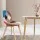 Artiss Set of 2 Retro Eiffel DSW Dining Chairs - Fabric Upholstery, Beech Wood Legs, 46x42x75cm - Home & Café Use