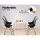 Artiss Set of 4 Black Leather DSW Replica Dining Chairs with PU Leather Seat and Beech Wood Legs, Eiffel Style