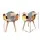 Artiss Dining Chairs Set of 2 Retro DAW Replica, Fabric Upholstered, Beech Wood Legs, 49x42x84cm, Mid Century Style