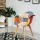 Artiss Dining Chairs Set of 2 Retro DAW Replica, Fabric Upholstered, Beech Wood Legs, 49x42x84cm, Mid Century Style