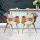 Artiss Dining Chairs Set of 2 Retro DAW Replica, Fabric Upholstered, Beech Wood Legs, 49x42x84cm, Mid Century Style