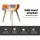 Artiss Set of 4 Retro Replica DSW Dining Chairs - Fabric Seat, Beech Wood Legs, 49x42x84cm, Mid-Century Modern Design