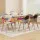 Artiss Set of 4 Retro Replica DSW Dining Chairs - Fabric Seat, Beech Wood Legs, 49x42x84cm, Mid-Century Modern Design