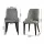 Artiss Dining Chairs Set of 4 Grey Linen Fabric, High Back, Thick Cushioned Seat, Steel Legs, 46x57x90cm