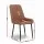 Artiss 4x Brown Retro Dining Chairs - PU Leather, Ergonomic Design, Metal Legs, 40x40x88cm - Kitchen, Cafe, Lounge