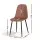 Artiss 4x Retro PU Leather Dining Chairs - Brown, Ergonomic, Sturdy Metal Legs, 40x45x86cm for Kitchen & Home Office