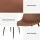 Artiss 4x Retro PU Leather Dining Chairs - Brown, Ergonomic, Sturdy Metal Legs, 40x45x86cm for Kitchen & Home Office