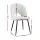1 Set of 4 Artiss Bouclé Sherpa Dining Chairs, Modern White Accent, Curved Back, Steel Legs, 47x46x81cm, 150kg