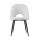 1 Set of 4 Artiss Bouclé Sherpa Dining Chairs, Modern White Accent, Curved Back, Steel Legs, 47x46x81cm, 150kg