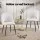 1 Set of 4 Artiss Bouclé Sherpa Dining Chairs, Modern White Accent, Curved Back, Steel Legs, 47x46x81cm, 150kg