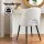 1 Set of 4 Artiss Bouclé Sherpa Dining Chairs, Modern White Accent, Curved Back, Steel Legs, 47x46x81cm, 150kg