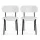 Artiss Set of 2 Sherpa Bouclé Dining Chairs, White – Premium Upholstery, Plush Comfort, Metal Legs, 52x47x80cm