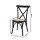 Artiss 2x Dining Chairs - Rattan Seat, Rubber Wood Frame, Black Finish, Ergonomic & Sturdy X-Shape Support, 88cm Height