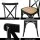 Artiss 2x Dining Chairs - Rattan Seat, Rubber Wood Frame, Black Finish, Ergonomic & Sturdy X-Shape Support, 88cm Height