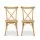 Artiss 2x Rattan Dining Chairs - Rubber Wood Frame, Ergonomic Design, 120kg Capacity, Indoor-Outdoor Use, Natural Finish