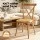 Artiss 4x Dining Chairs - Natural Rattan Seat, Rubber Wood Frame, Ergonomic Design, 120kg Capacity, Easy Assembly
