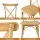 Artiss 4x Dining Chairs - Natural Rattan Seat, Rubber Wood Frame, Ergonomic Design, 120kg Capacity, Easy Assembly