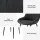 Artiss Retro PU Leather Dining Chairs Set of 2 - Black, Ergonomic, Sturdy Metal Legs, 82cm, Easy Assembly, 1-Year Warranty