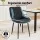 Artiss 4x Retro Dining Chairs - Black PU Leather, Ergonomic Design, Metal Legs, 50x50x82cm, Easy Assembly & Maintenance