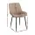 Artiss Retro PU Leather Dining Chairs Set of 2 - Khaki, Channel-Tufted with Ergonomic Support and Sturdy Metal Legs