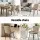 Artiss Retro PU Leather Dining Chairs Set of 2 - Khaki, Channel-Tufted with Ergonomic Support and Sturdy Metal Legs