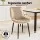 Artiss Retro Khaki PU Leather Dining Chairs Set of 4 - Channel Tufted, Ergonomic Design, Metal Legs, 82cm Height