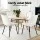 Artiss 4x Beige Velvet Dining Chairs, Tufted Design, Ergonomic, Metal Legs, 51x44x80cm for Kitchen, Lounge, Cafe