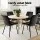 Artiss 2x Velvet Tufted Dining Chairs - Ergonomic, Comfy Padded Seat, Metal Legs, Black, 51x44x80cm, Versatile Style