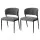 Artiss Dining Chairs Set of 2 Grey Linen Fabric Soft Upholstered Plywood Metal Frame