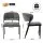 Artiss Dining Chairs Set of 4 Linen Fabric Soft Upholstered Plywood Chairs Black Metal Frame Grey
