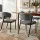 Artiss Dining Chairs Set of 4 Linen Fabric Soft Upholstered Plywood Chairs Black Metal Frame Grey