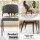 Artiss Dining Chairs Set of 4 Linen Fabric Soft Upholstered Plywood Chairs Black Metal Frame Grey