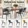 Artiss Dining Chairs Set of 4 Linen Fabric Soft Upholstered Plywood Chairs Black Metal Frame Grey
