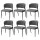 Artiss Dining Chairs Set of 6 Linen Fabric Upholstered Grey Plywood Seat and Backrest Metal Frame Home Office