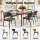 Artiss Dining Chairs Set of 6 Linen Fabric Upholstered Grey Plywood Seat and Backrest Metal Frame Home Office