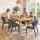 Artiss Dining Chairs Set of 6 Linen Fabric Upholstered Grey Plywood Seat and Backrest Metal Frame Home Office