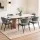 Artiss Dining Chairs Set of 6 Linen Fabric Upholstered Grey Plywood Seat and Backrest Metal Frame Home Office