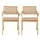 Artiss 2x Wooden Dining Chairs - Natural Rattan Seat, Rubber Wood Frame, Ergonomic Design, 120kg Capacity, Easy Assembly