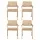 Artiss Set of 4 Dining Chairs - Natural Rubber Wood Frame, Rattan Seat, Ergonomic Design, 120kg Capacity, Easy Assembly