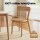 Artiss 2 Dining Chairs Wooden Rubber Wood Curved Backrest Natural Indoor Outdoor Use 150kg Capacity Easy Assembly