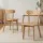 Artiss 2 Dining Chairs Wooden Rubber Wood Curved Backrest Natural Indoor Outdoor Use 150kg Capacity Easy Assembly