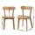 Artiss 4 Piece Natural Rubber Wood Dining Chairs Curved Back X-Base 150kg Indoor Outdoor Set