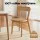 Artiss 4 Piece Natural Rubber Wood Dining Chairs Curved Back X-Base 150kg Indoor Outdoor Set