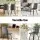 Artiss 4x Retro Dining Chairs, Grey PU Leather, Ergonomic Backrest, Metal Legs, 43x43x90cm, Perfect for Kitchen & Lounge