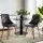 Artiss Set of 2 Black Dining Chairs - PU Leather, Diamond-Tufted, Foam-Padded, 150kg Capacity, Easy Assembly
