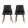 Artiss Set of 4 Black Dining Chairs PU Leather, Diamond Tufted, Foam Padded, Wooden Legs, 150kg Capacity