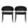 Artiss Yolanda Dining Chairs Set of 2, Black PU Leather, Metal Frame, 150kg Capacity, 49x52x77cm, 1-Year Warranty