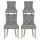 Artiss Cayes French Provincial Dining Chairs Set of 4 - Grey Linen, 13cm Cushion, Rubber Wood Legs, 1-Year Warranty